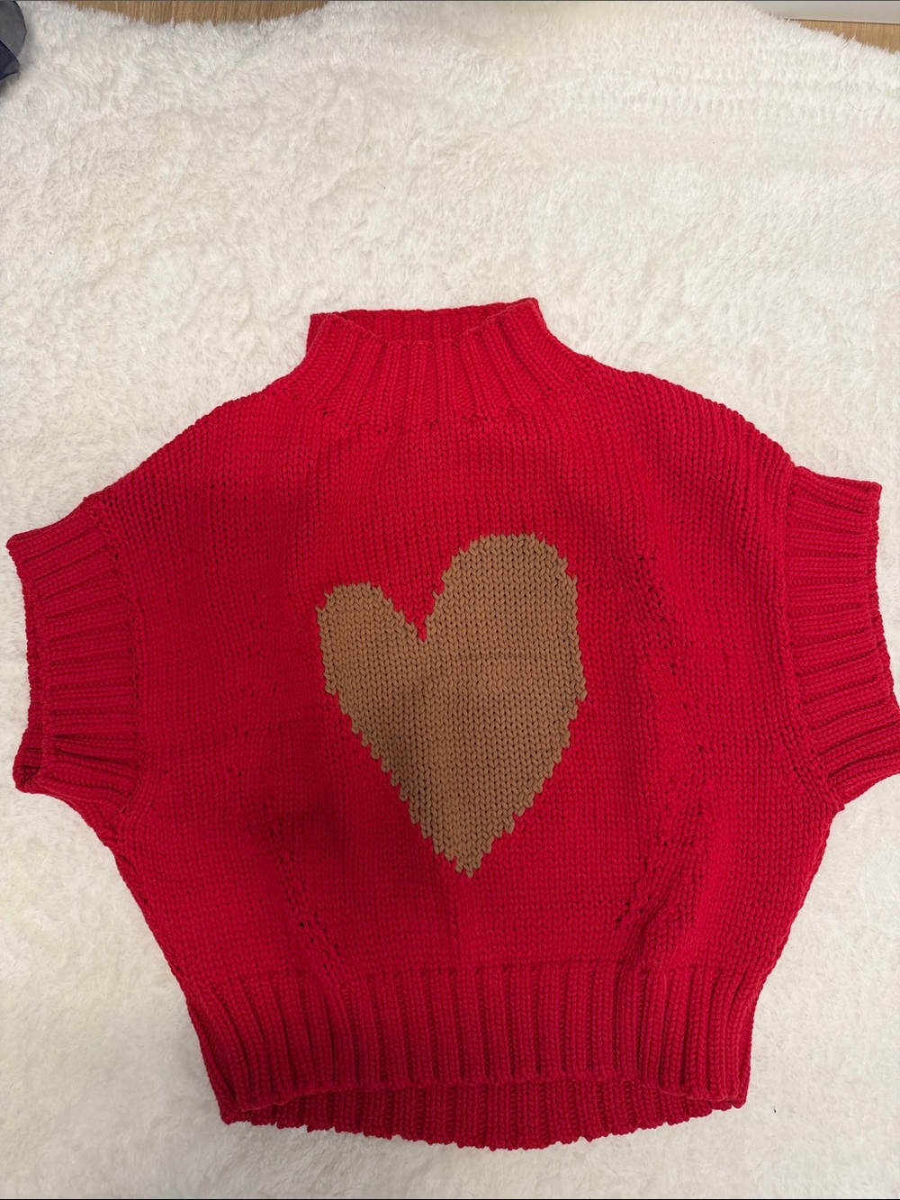 Maeve mock neck extended shoulder knit sweater vest
